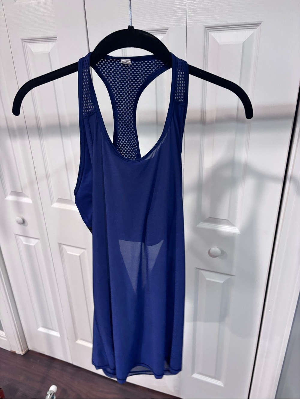 Lululemon athletica Navy Blue Mesh-Back Tank Built in Bra